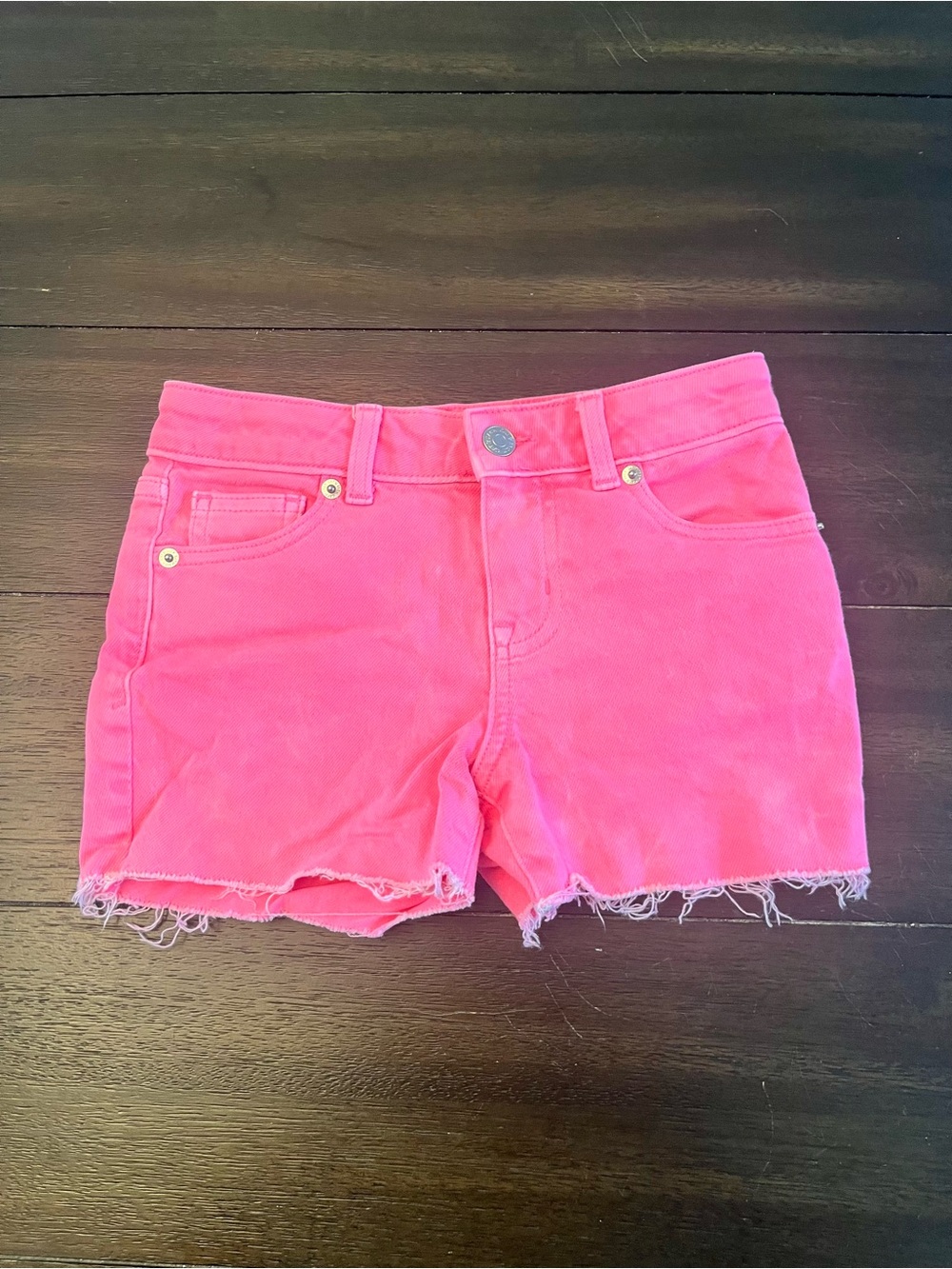 Cat & Jack Hot Pink Frayed Hem Jean Shorts